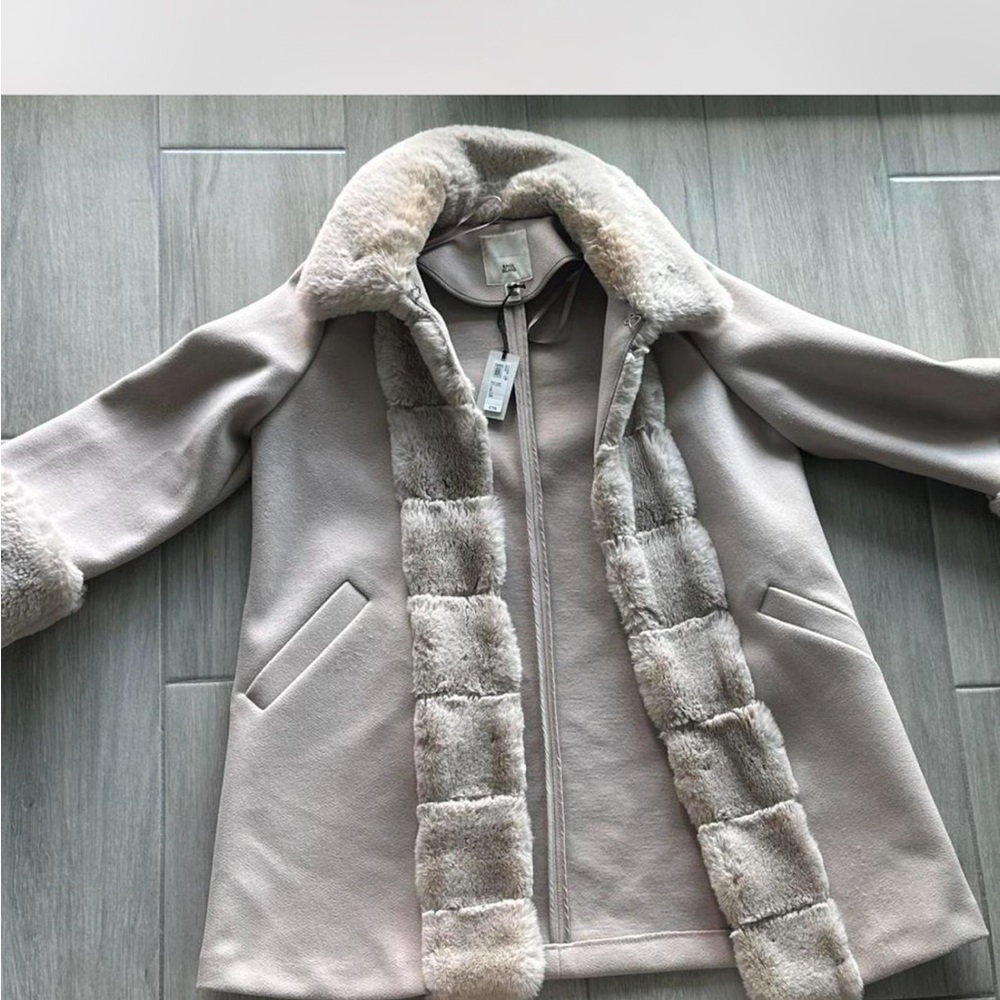 River Island Women's Cream Teddy Jacket